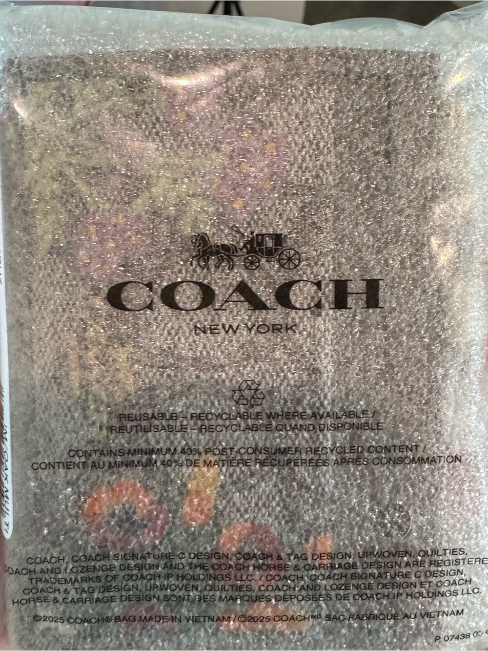 Coach Mini Skinny Floral Embroidered NEW - Picture 3 of 5